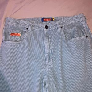 Empyre Loose Fit Light Blue Corduroy Pants